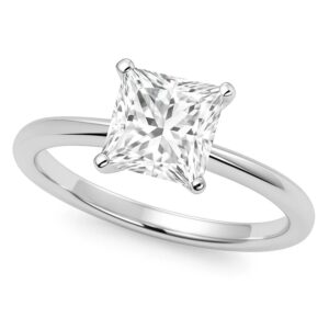 5 Carat Princess Lab Grown IGI G/VS1 Diamond Solitaire Ring in 14K White Gold