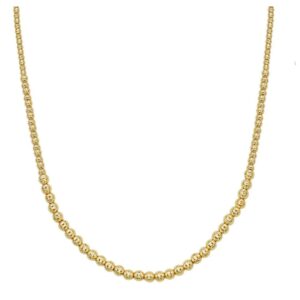 Graduated Bead Necklace in 14K Yellow Gold