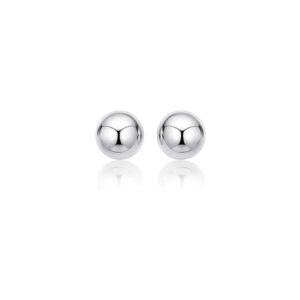 14k White Gold Classic Stud Earrings (8mm)