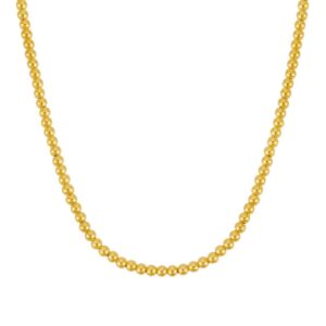 14k Yellow Gold Bead Chain Necklace(4mm)
