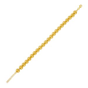 Polished 8mm Bead Bracelet in 14K Yellow Gold (8.00 mm)