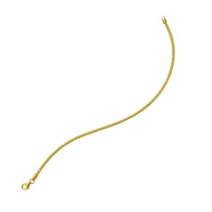 14K Yellow Gold Sparkle Spring Chain Bracelet (2.10 mm)