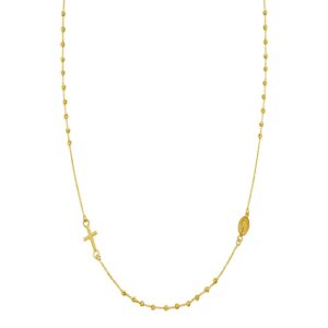 14K Yellow Gold Rosary Necklace