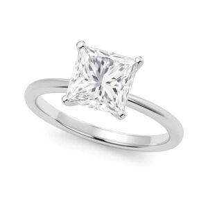 3 Carat Princess Lab Grown IGI G/VS1 Diamond Solitaire Ring in 14K White Gold