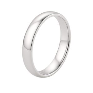 14k White Gold Comfort Fit Wedding Band(4.00 mm)